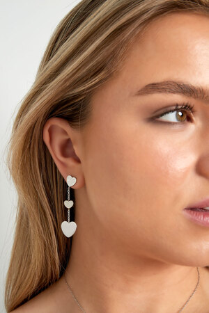 Earrings double the love - silver h5 Picture4